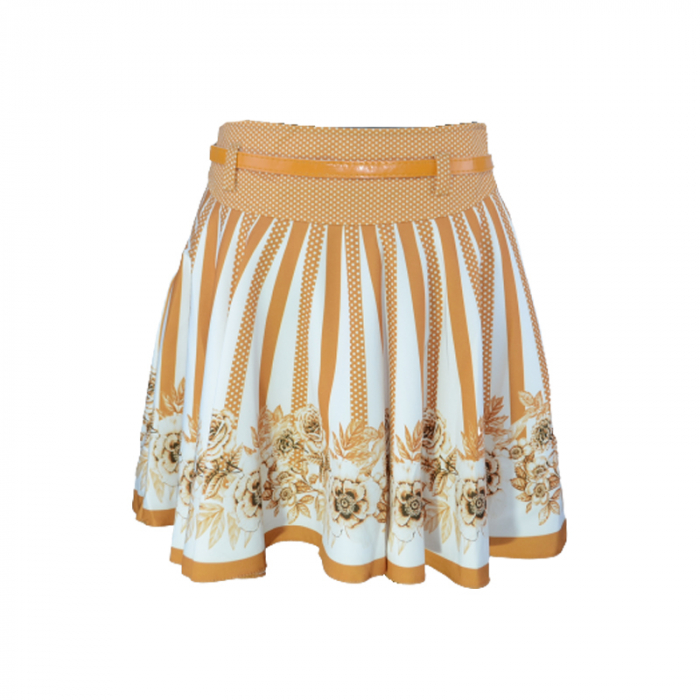 Fusta eleganta pentru fete Mini Junior 2930-2, Galben [2]