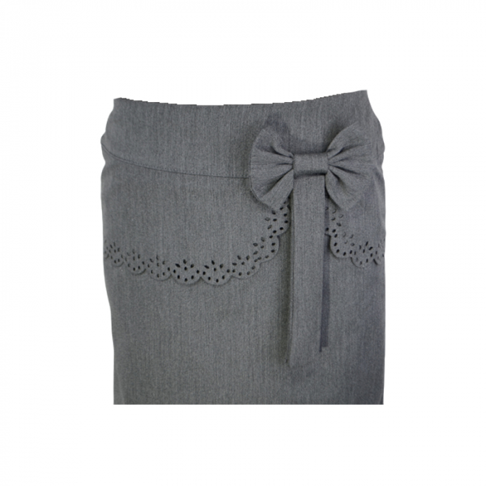 Fusta eleganta pentru fete Mini Junior 3674-2, Gri [3]