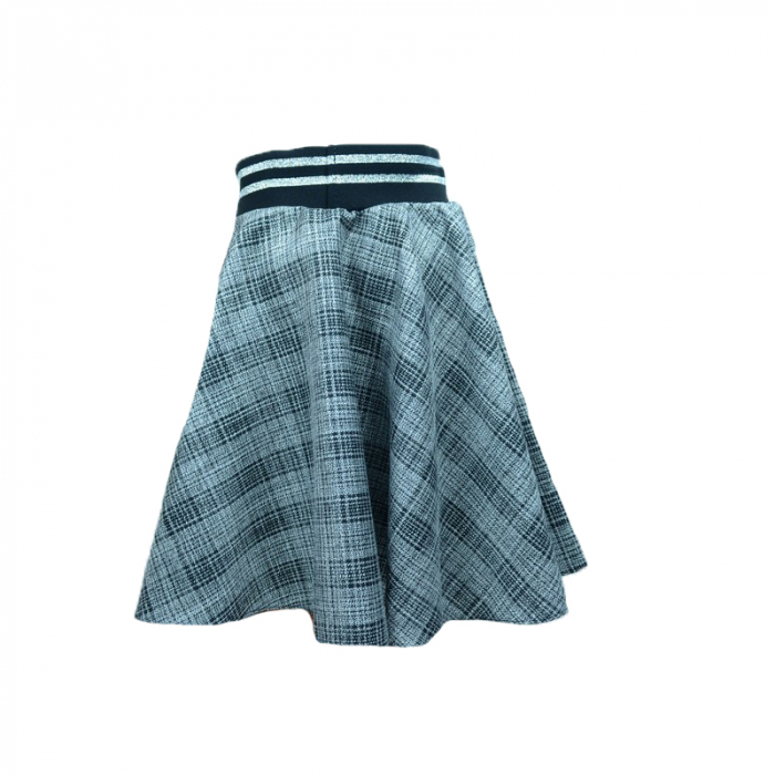 Fusta eleganta pentru fete Mini Junior SN-20-128-cm, Gri [4]