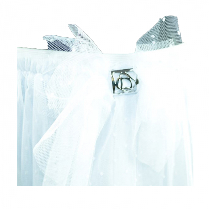 Fusta eleganta pentru fete Sara Line SRL4-116-cm, Alb [2]