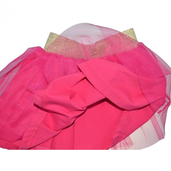 Fusta eleganta pentru fete Wendee OK17227-0F-80-cm, Fucsia [2]