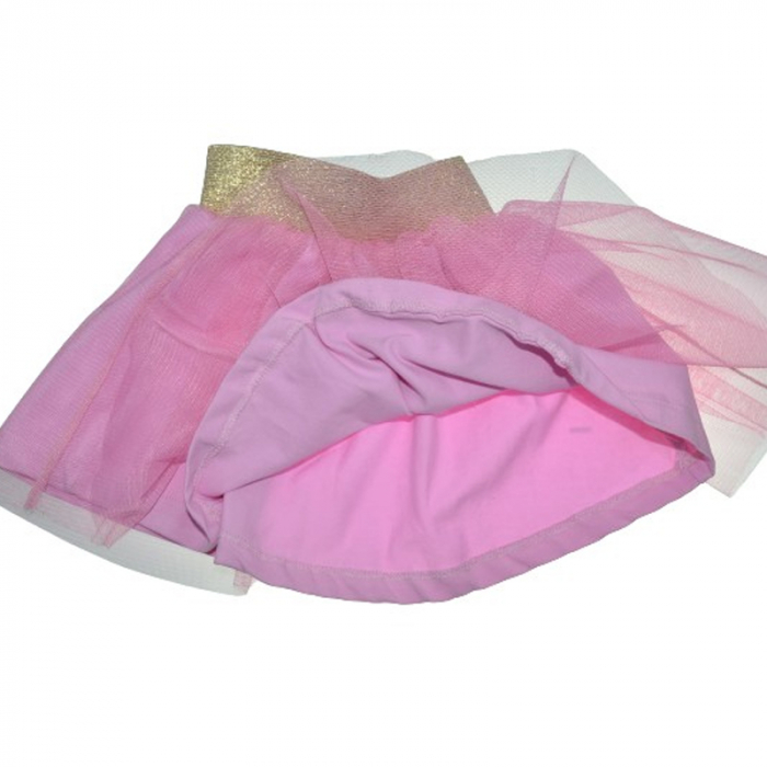 Fusta eleganta pentru fete Wendee OK17227-0R-86-cm, Roz [2]