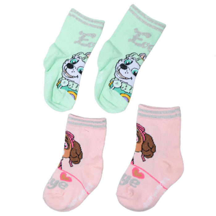 Set 2 perechi de sosete pentru fete Nickelodeon Paw Patrol SSPB-02, Multicolor [2]