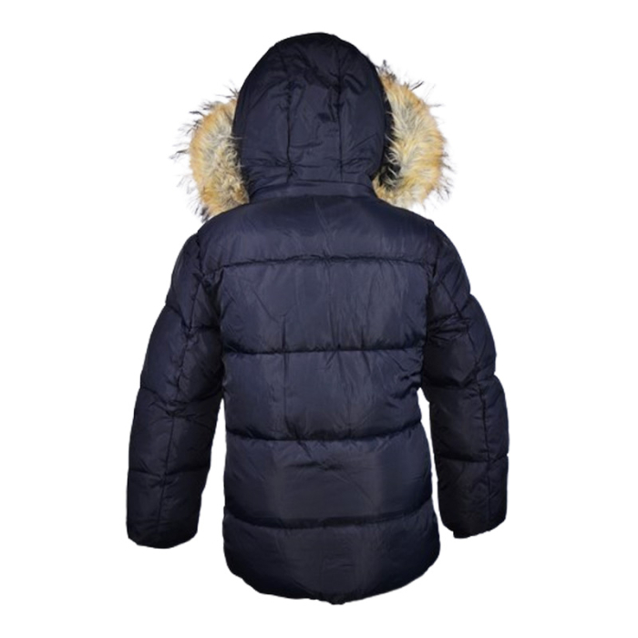 Geaca imblanita, cu gluga, pentru baieti, Happy House KK1100-4, Bleumarin [2]