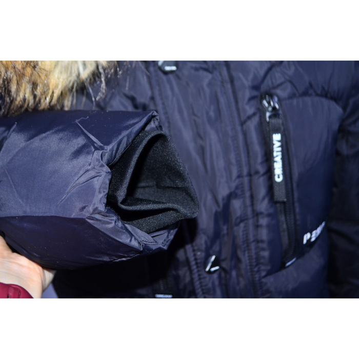 Geaca imblanita, cu gluga, pentru baieti, Happy House KK1100-4, Bleumarin [6]