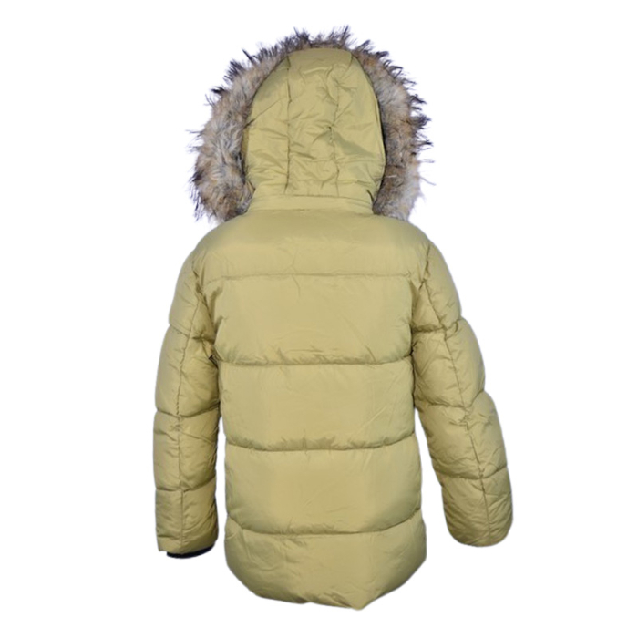 Geaca imblanita, cu gluga, pentru baieti, Happy House KK1101-4, Kaki [2]