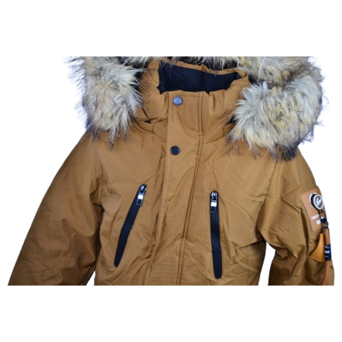 Geaca imblanita, cu gluga, pentru baieti, Happy House KK1129-8, Maro [2]