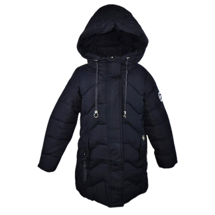 Geaca imblanita, cu gluga, pentru baieti, Happy House KK2340-8, Negru [1]