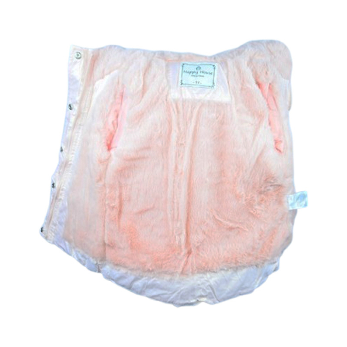 Geaca imblanita, cu gluga, pentru fete, Happy House KK2116-1, Roz [7]