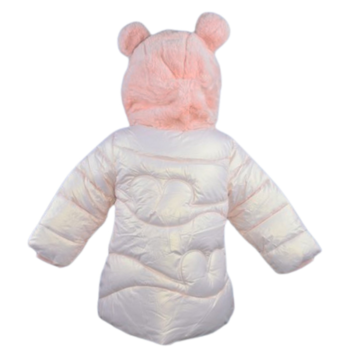 Geaca imblanita, cu gluga, pentru fete, Happy House KK2116-1, Roz [5]