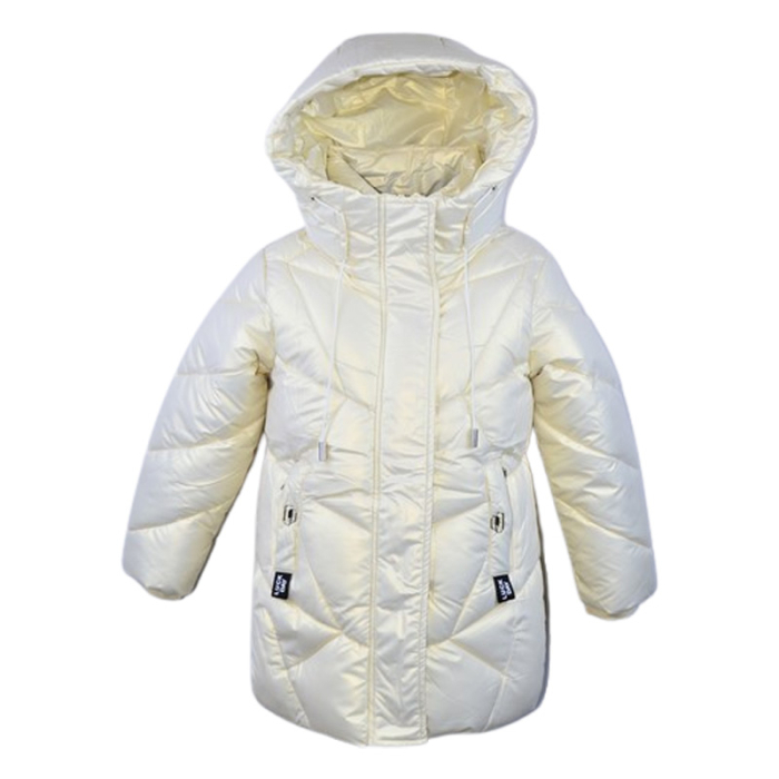 Geaca imblanita, cu gluga, pentru fete, Happy House KK2196-4, Argintiu [1]