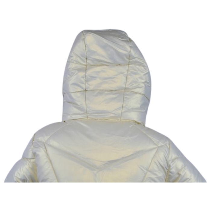 Geaca imblanita, cu gluga, pentru fete, Happy House KK2196-4, Argintiu [7]