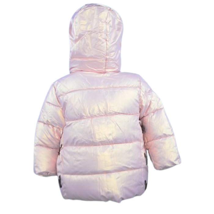 Geaca imblanita, cu gluga, pentru fete, Happy House KK2267-1, Roz [6]