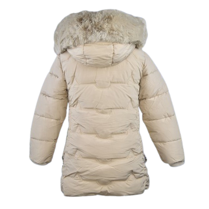 Geaca imblanita, cu gluga, pentru fete, Happy House KK2308-6, Crem [2]