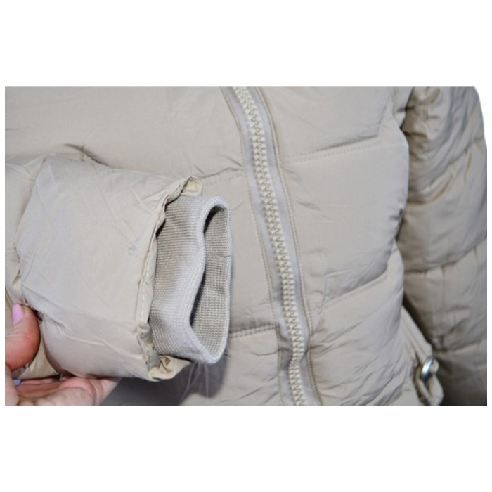 Geaca imblanita, cu gluga, pentru fete, Happy House KK2308-6, Crem [5]