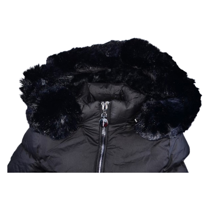 Geaca imblanita, cu gluga, pentru fete, Happy House KK2313-6, Negru [3]