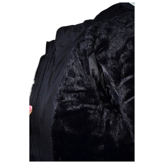 Geaca imblanita, cu gluga, pentru fete, Happy House KK2313-6, Negru [9]