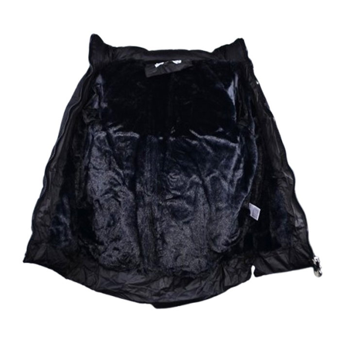 Geaca imblanita, cu gluga, pentru fete, Happy House KK2313-6, Negru [8]