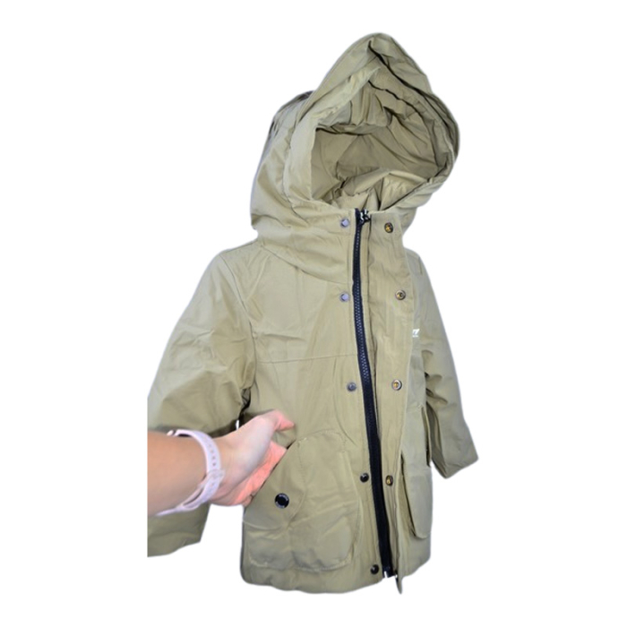 Geaca imblanita, cu jucarie, pentru baieti, Happy House KK1136-1, Kaki [2]