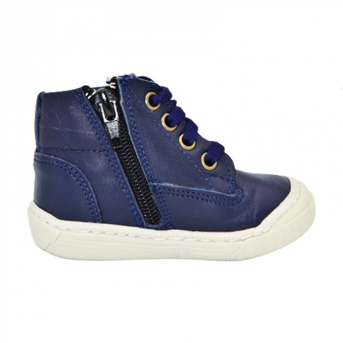 Ghete din piele naturala pentru baieti Small Foot PFSF-07, Bleumarin [2]