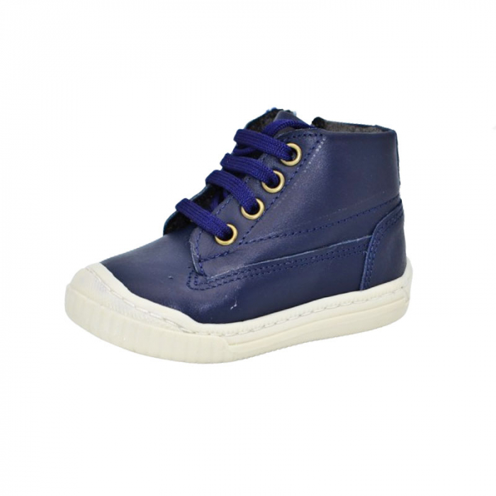 Ghete din piele naturala pentru baieti Small Foot PFSF-07, Bleumarin [1]