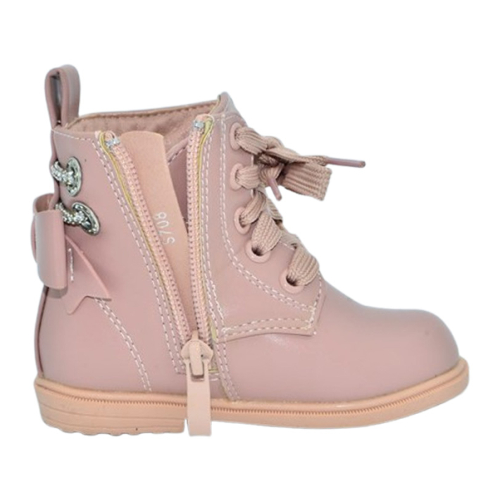 Ghete imblanite, cu șiret si fermoar, pentru fete MRS S707-20, Roz [3]