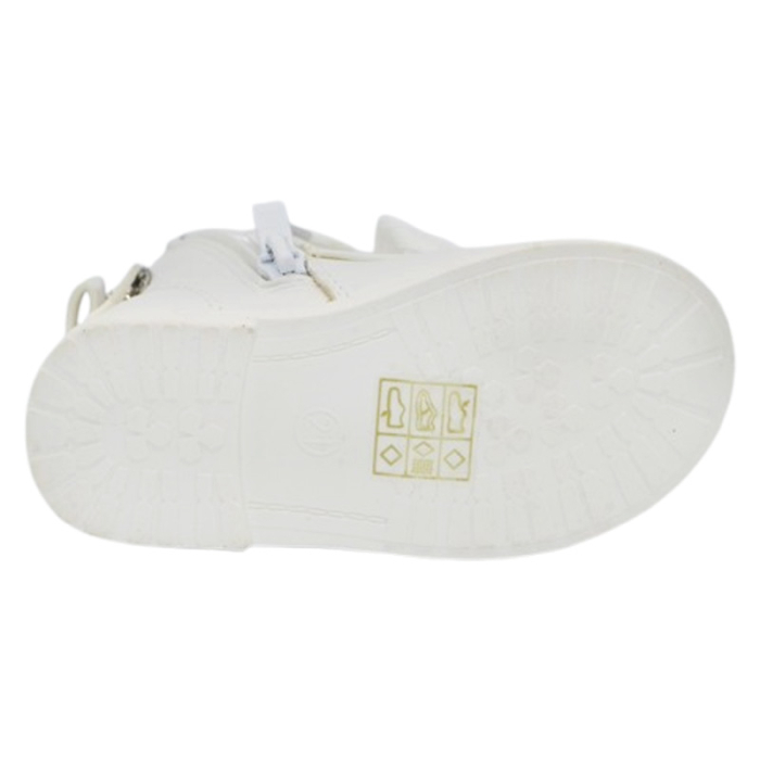 Ghete imblanite, cu șiret si fermoar, pentru fete MRS S707A-20, Alb [6]