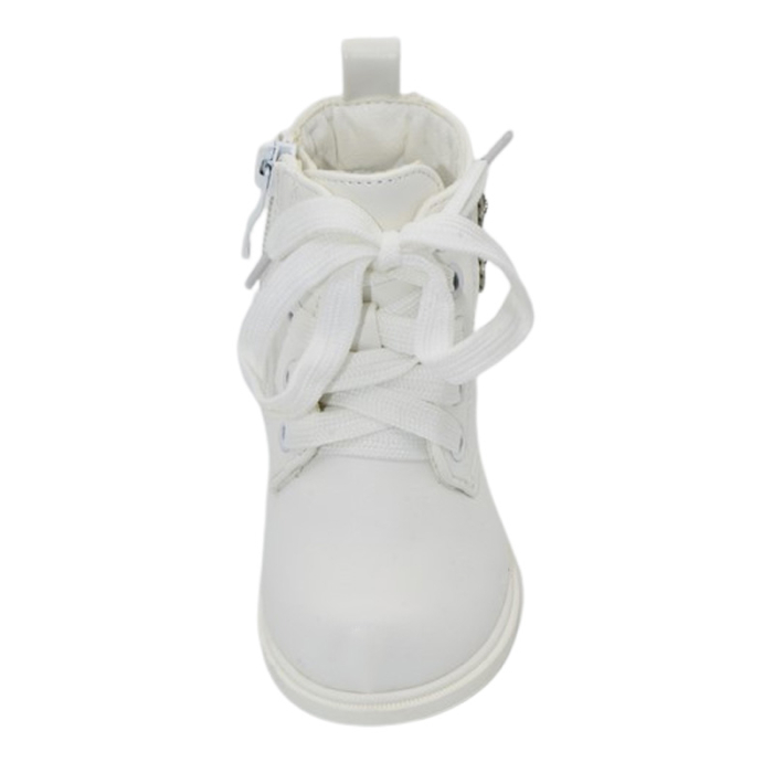 Ghete imblanite, cu șiret si fermoar, pentru fete MRS S707A-20, Alb [2]