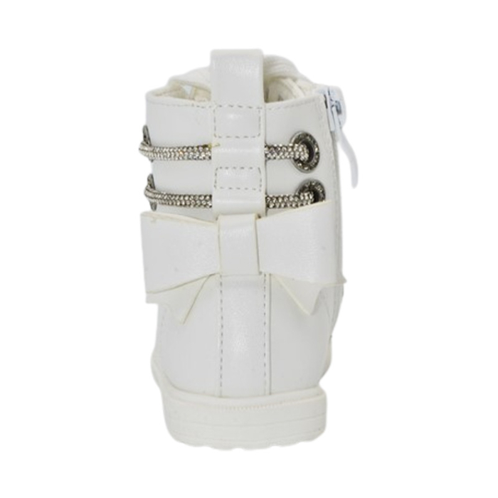 Ghete imblanite, cu șiret si fermoar, pentru fete MRS S707A-20, Alb [5]