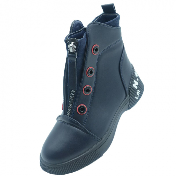 Ghete imblanite pentru fete Bessky B9575-3-32, Bleumarin [4]