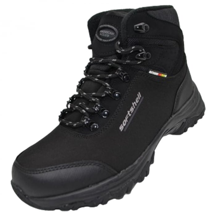 Ghete imblanite Outdoor pentru baieti American Club WT59/23, Negru [2]
