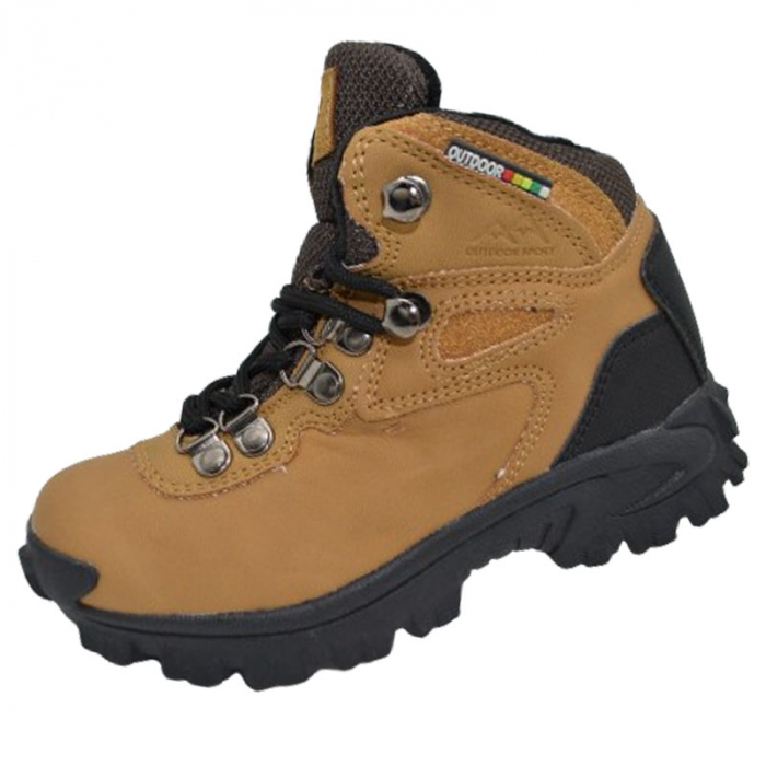 Ghete imblanite Outdoor pentru baieti American Club ES45/22-M, Maro [1]