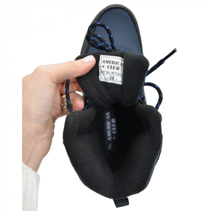 Ghete imblanite Outdoor pentru baieti American Club WT59/23-B, Bleumarin [3]
