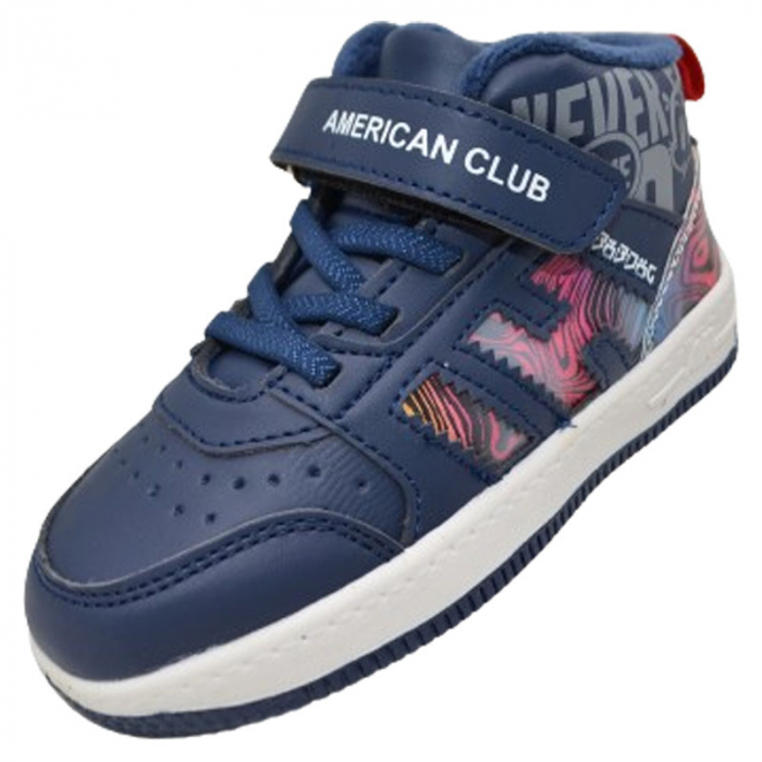 Ghete imblanite pentru baieti American Club BD24/22, Bleumarin [2]