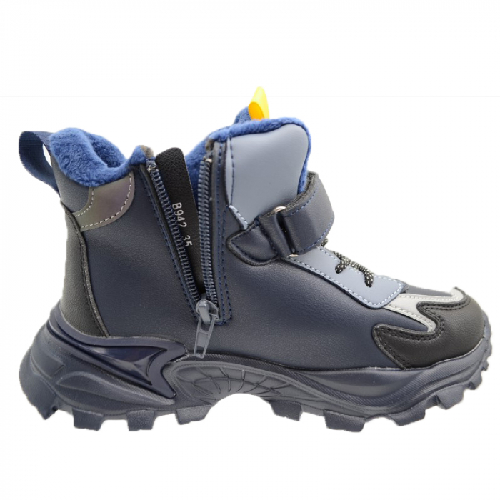 Ghete imblanite pentru baieti Bessky B942-2C-32, Bleumarin [2]