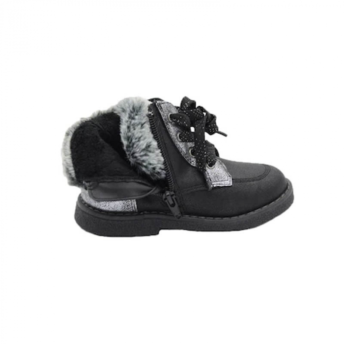 Ghete imblanite pentru fete American Club G-C17607B, Negru [5]