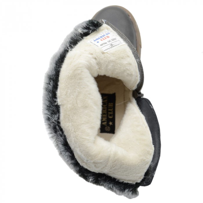Cizme imblanite pentru fete American Club GC 22/21-B-24, Gri [4]