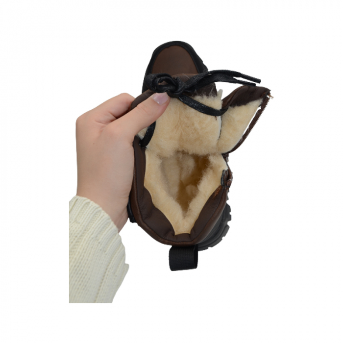 Ghete imblanite pentru baieti Bessky B2064-3C, Maro [4]