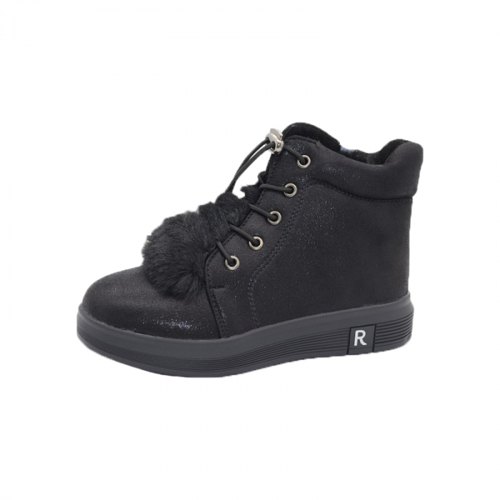 Ghete imblanite pentru fete Bessky ML70120-2-32, Negru [1]
