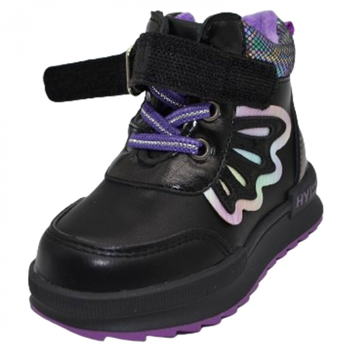 Ghete imblanite pentru fete Bi&Ki F-0185-B, Negru [5]