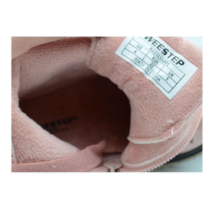 Ghete imblanite pentru fete WeeStep 5001P-25, Roz [2]