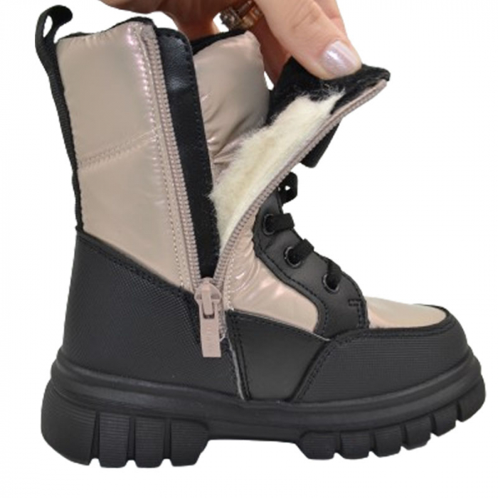 Ghete imblanite Waterproof si Windproof pentru fete Bi&Ki A-B01215-B, Roz [2]