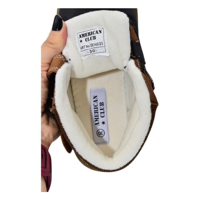 Ghete imblanite si impermeabile pentru baieti, American Club ES143/23N, Negru [4]