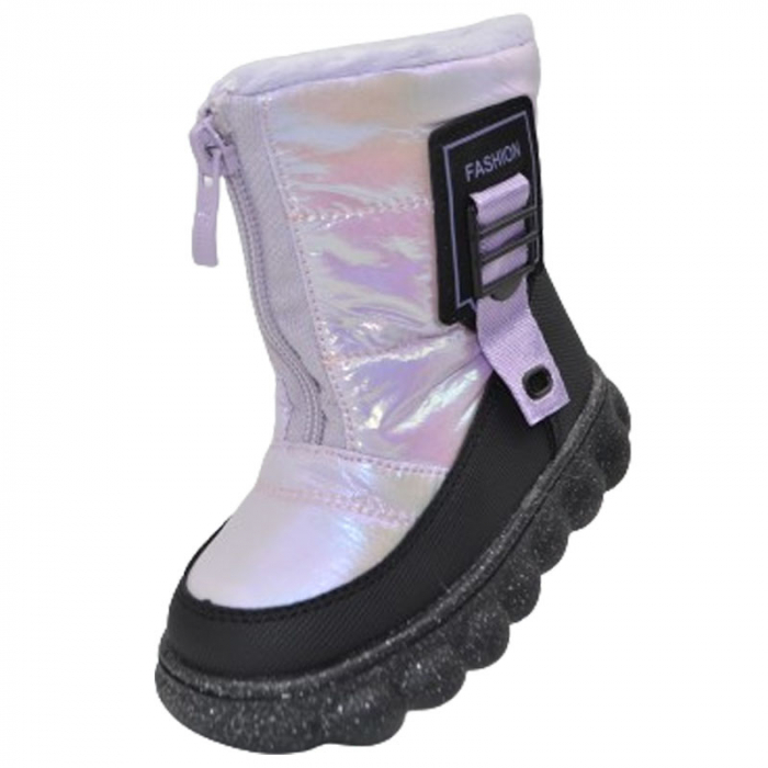 Cizme imblanite Waterproof si Windproof pentru fete Bi&Ki F-0297-D, Mov [3]