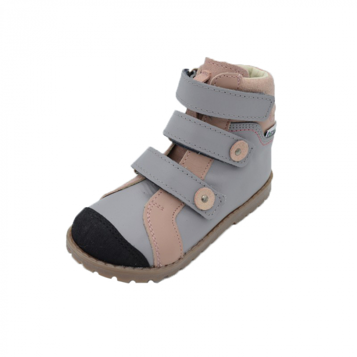 Ghete profilactice din piele pentru fete Porto 5200-84-30, Gri [3]