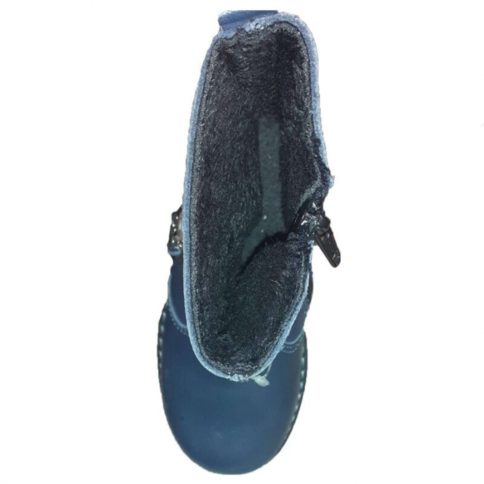 Cizme imblanite pentru baieti Mini Junior C150923, Bleumarin [3]