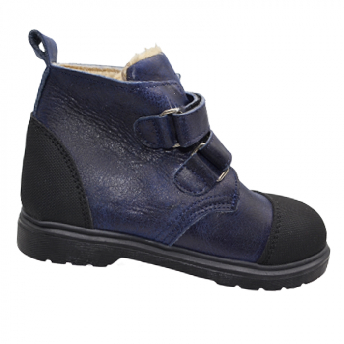 Ghete ortopedice imblanite pentru baieti Small Foot SMF3107, Bleumarin [3]