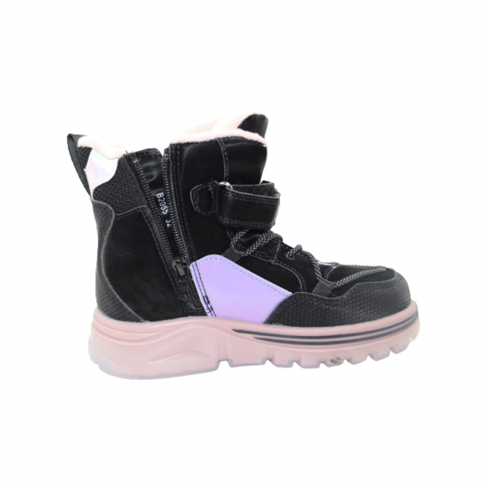 Ghete imblanite pentru fete Bessky B2055-2B, Negru [2]