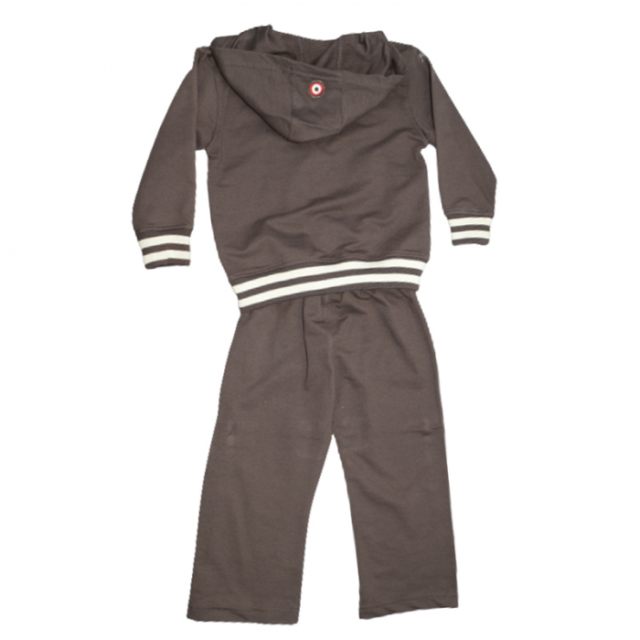 Compleu 2 piese hanorac si pantaloni pentru baieti Wenice BD211434-1-104, Maro [2]