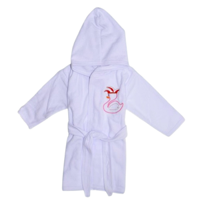 Halat de baie, din bumbac, pentru copii, Mini Junior H1511L-1, Alb [1]